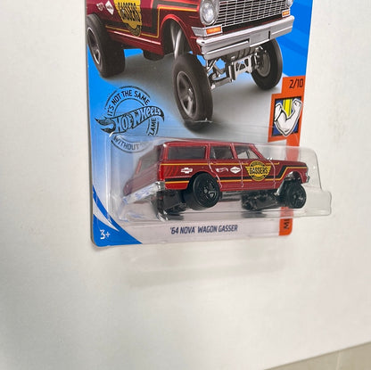 Hot Wheels 1/64 ‘64 Nova Wagon Gasser Red