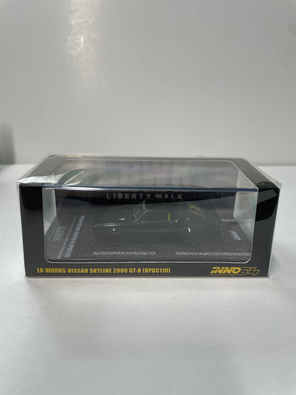Inno64 1/64 LB Works Nissan Skyline 2000 GT-R (KPGC110) Kenmeri Black