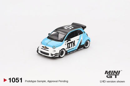 Mini GT 1/64 LB-WORKS x Abas Works Abarth 595 IZTK Blue & White - MGT01051