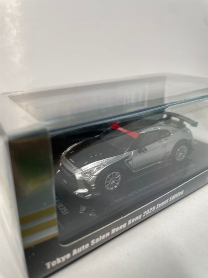 Inno64 1/64 Top Secret Nissan GT-R (R35) Tokyo Auto Salon Hong Kong 2025 Event Edition Grey & Black - IN64-R35TS-TASHK25