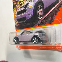 Matchbox 1/64 2010 Mini Cooper S Cabrio Purple - Damaged Card
