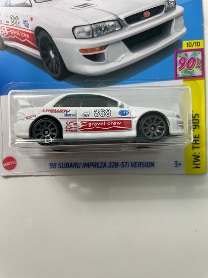 Hot Wheels 1/64 ‘98 Subaru Impreza 22B-STI Version White & Red - Damaged Box