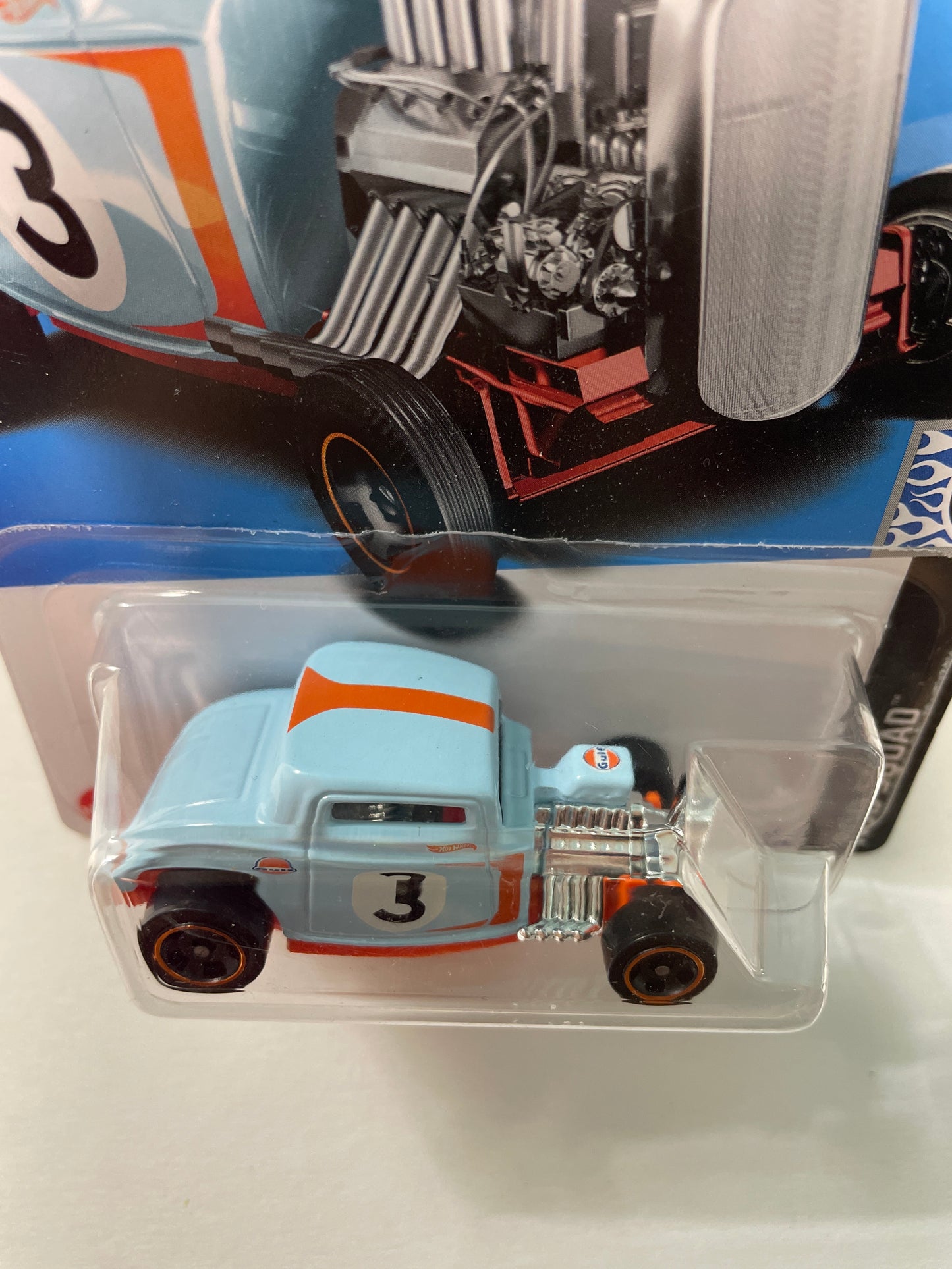 Hot Wheels 164 ‘32 Ford Gulf #3 Blue - Damaged Box