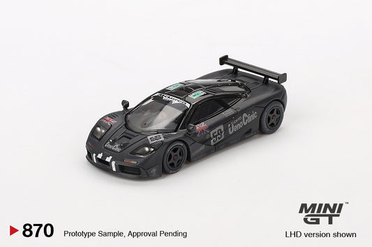 Mini GT 1/64 McLaren F1 GTR #59 1995 Le Mans 24Hr Winner Post-Race Weathered Black - MGT00870