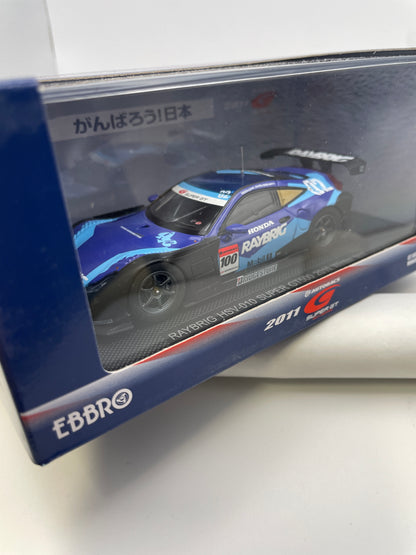 Ebbro 1/43 Honda Raybrig HSV-010 Super GT500 2011 Winter Test Blue