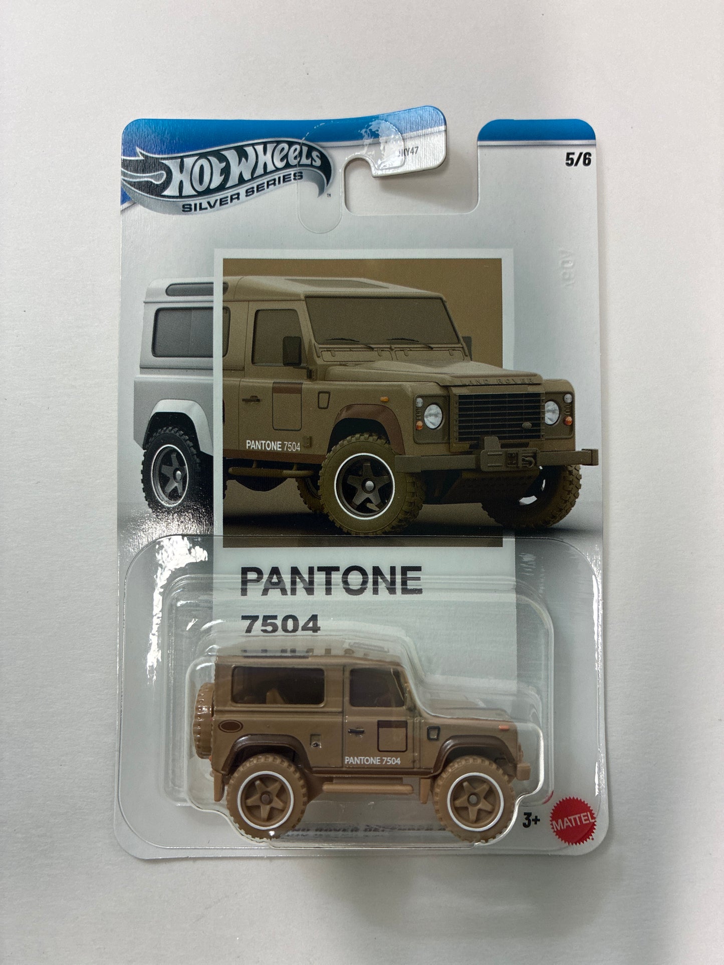 Hot Wheels 1/64 Silver Series Pantone #7504 Land Rover Defender 90 Brown - JKY62