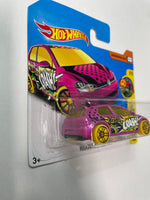 Hot Wheels 1/64 Volkswagen Golf MK7 Short Card Pink - Damaged Card