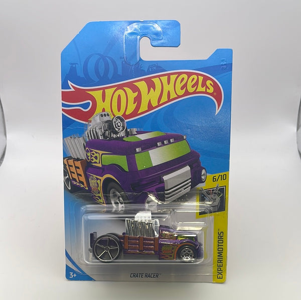 Hot Wheels 1/64 Treasure Hunt Crate Racer Purple - Damaged Card