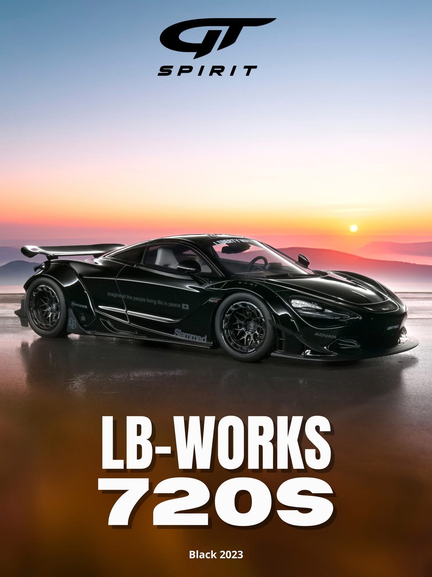 GT Spirit 1/18 2023 LB-Works McLaren 720s Black