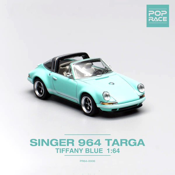 1/64 Pop Race Porsche Singer 964 Targa Blue - Damaged Box