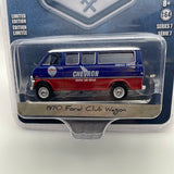 1/64 Greenlight Blue Collar Collection 1970 Ford Club Wagon Blue