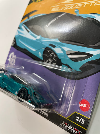 Hot Wheels 1/64 Car Culture Silhouettes LB-Works McLaren 720S Blue - JBK47 - Damaged Box