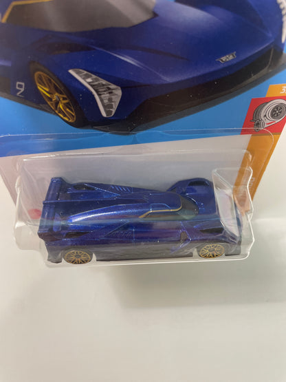 Hot Wheels 1/64 Cadillac Project GTP Hypercar Blue - Damaged Card