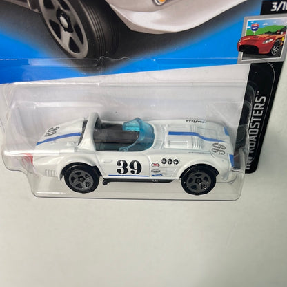 Hot Wheels 1/64 Corvette Grand Sport Roadster # 39 White & Blue