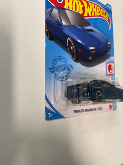 Hot Wheels 1/64 ‘89 Mazda Savanna RX-7 FC3S Blue - Damaged Box