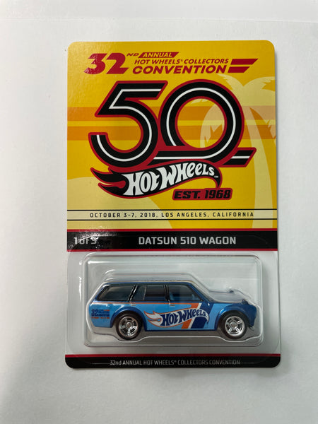 Hot Wheels 1/64 32th Annual Collectors Convention Los Angeles Datsun 510 Wagon Blue