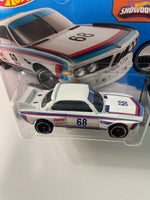 Hot Wheels 1/64 ‘73 BMW 3.0 CSL Race Car Castrol Short Card White - Damaged Card