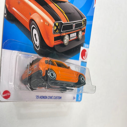 Hot Wheels 1/64 ‘73 Honda Civic Custom Orange