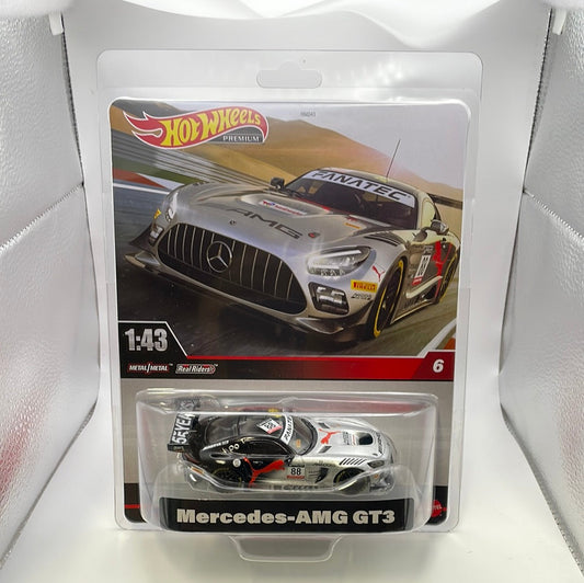 1/43 Hot Wheels Mercedes-AMG GT3 Black & Silver - Damaged Box