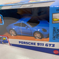 1/43 Hot Wheels Pull-Back Speeders Porsche 911 GT3 Blue