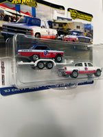 Hot Wheels 1/64 Car Culture Team Transport ‘63 Chevy Nova w/ ‘88 Chevy Silverado 3500 White & Red