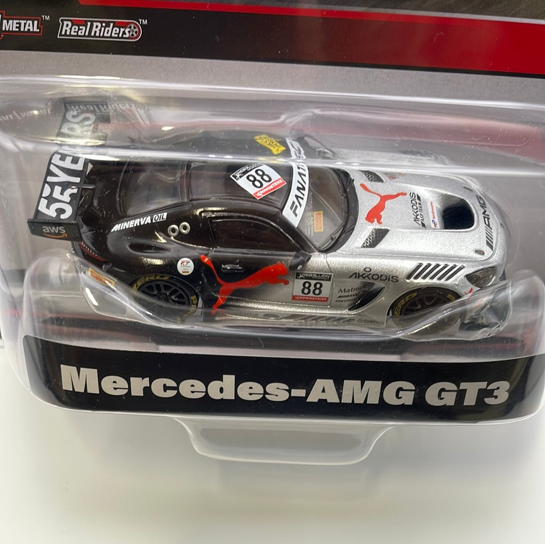 1/43 Hot Wheels Mercedes-AMG GT3 Black & Silver - Damaged Box