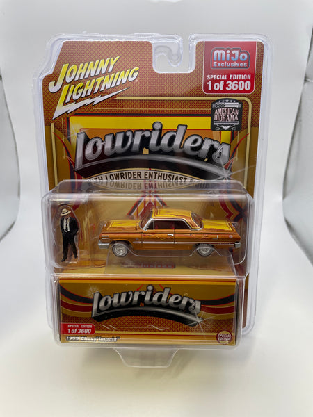 Johnny Lightning 1/64 Mijo Exclusives Lowriders 1963 Chevy Impala Orange