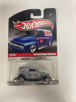 Hot Wheels 1/64 ‘32 Ford Sedan Delivery Slick Rides Silver & Blue - Damaged Card