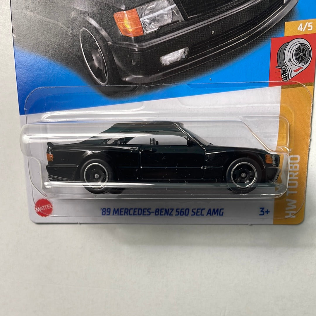 Hot Wheels 1/64 '89 Mercedes-Benz 560 SEC AMG Black - Damaged Box