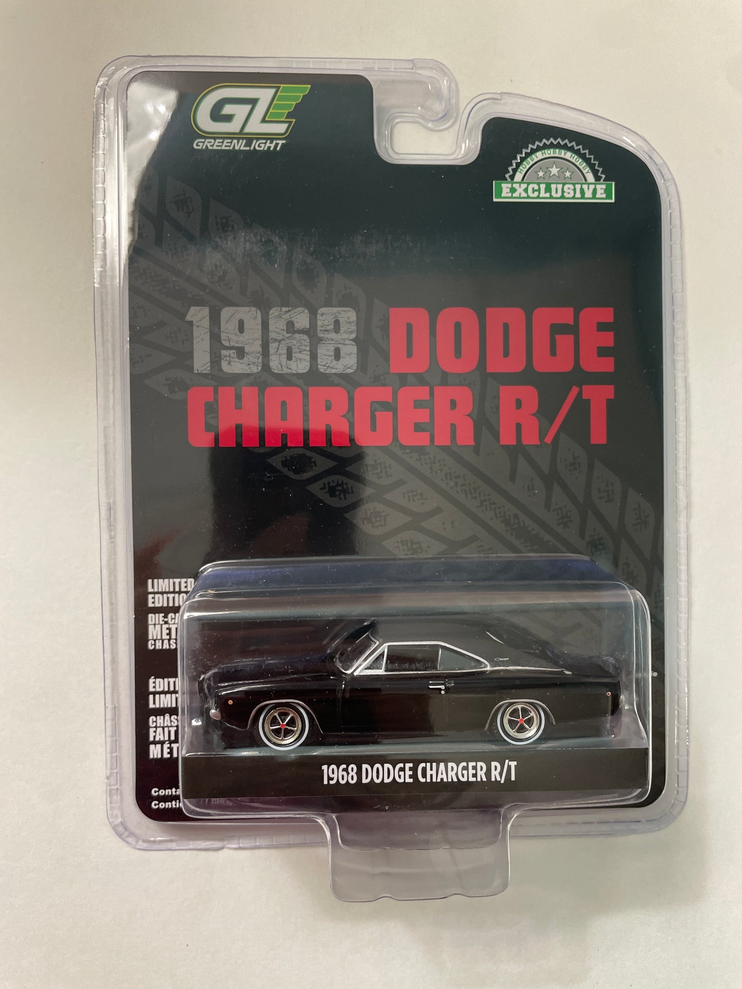 Greenlight 1/64 Hobby Exclusive 1968 Dodge Charger R/T Black - 44724