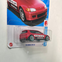 Hot Wheels 1/64 ‘92 Honda Civic EG Red