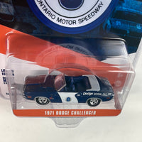 Greenlight 1/64 Hobby Exclusive Ontario Motor Speedway 1971 Dodge Challenger Blue