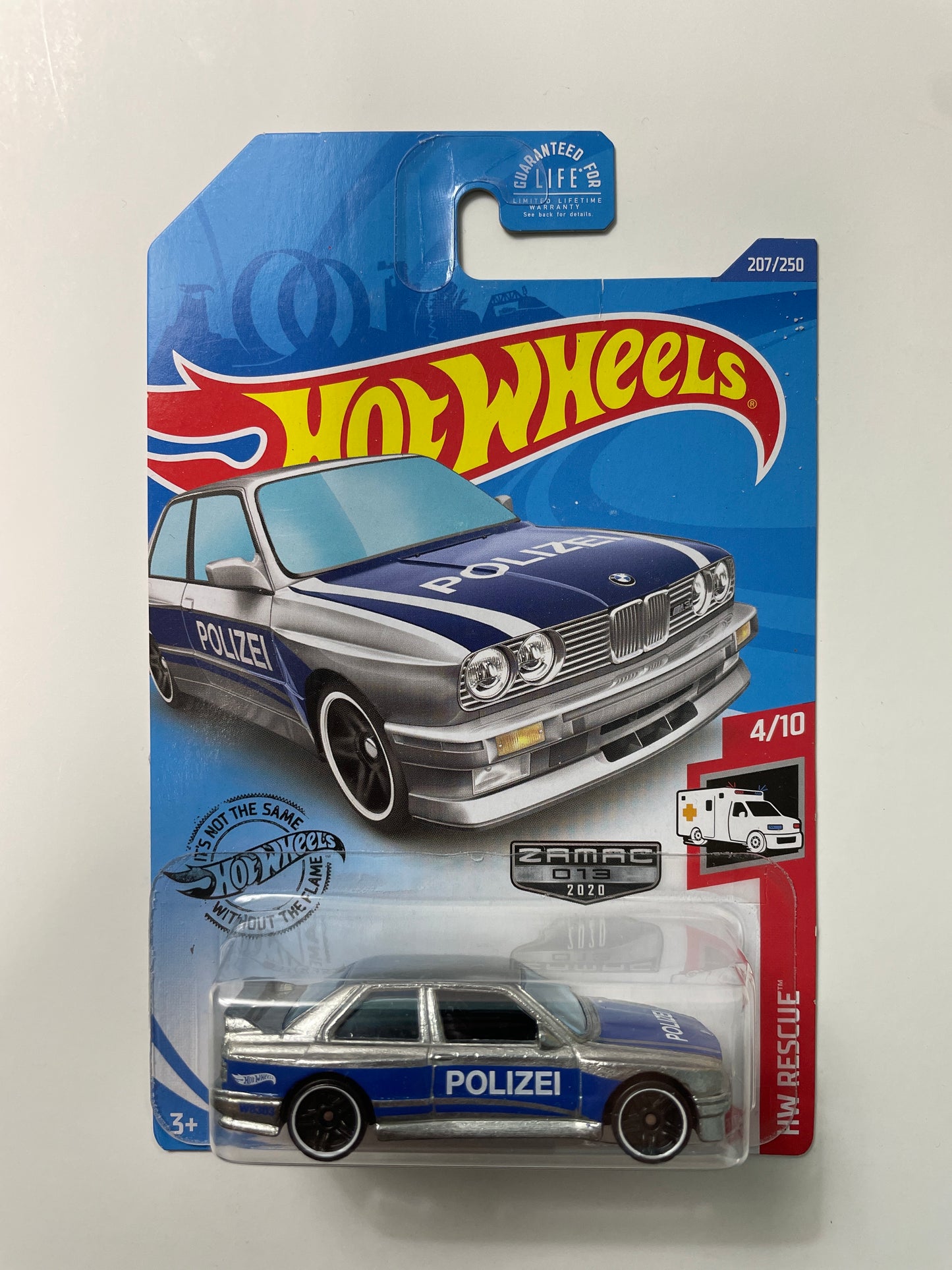 Hot Wheels 1/64 Zamac ‘92 BMW M3 Polizei - Damaged Box