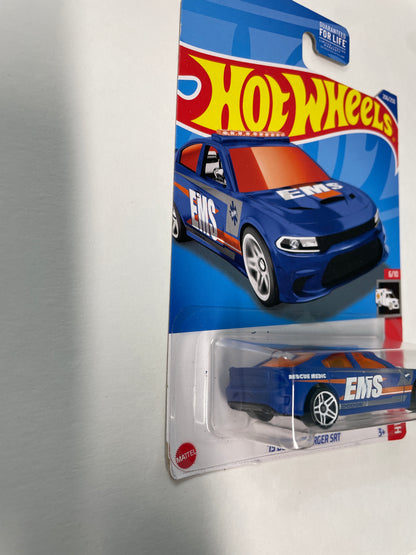 Hot Wheels 1/64 ‘15 Dodge Charger SRT Blue - Damaged Box