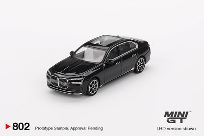 Mini GT 1/64 BMW i7 xDrive60 Black Sapphire