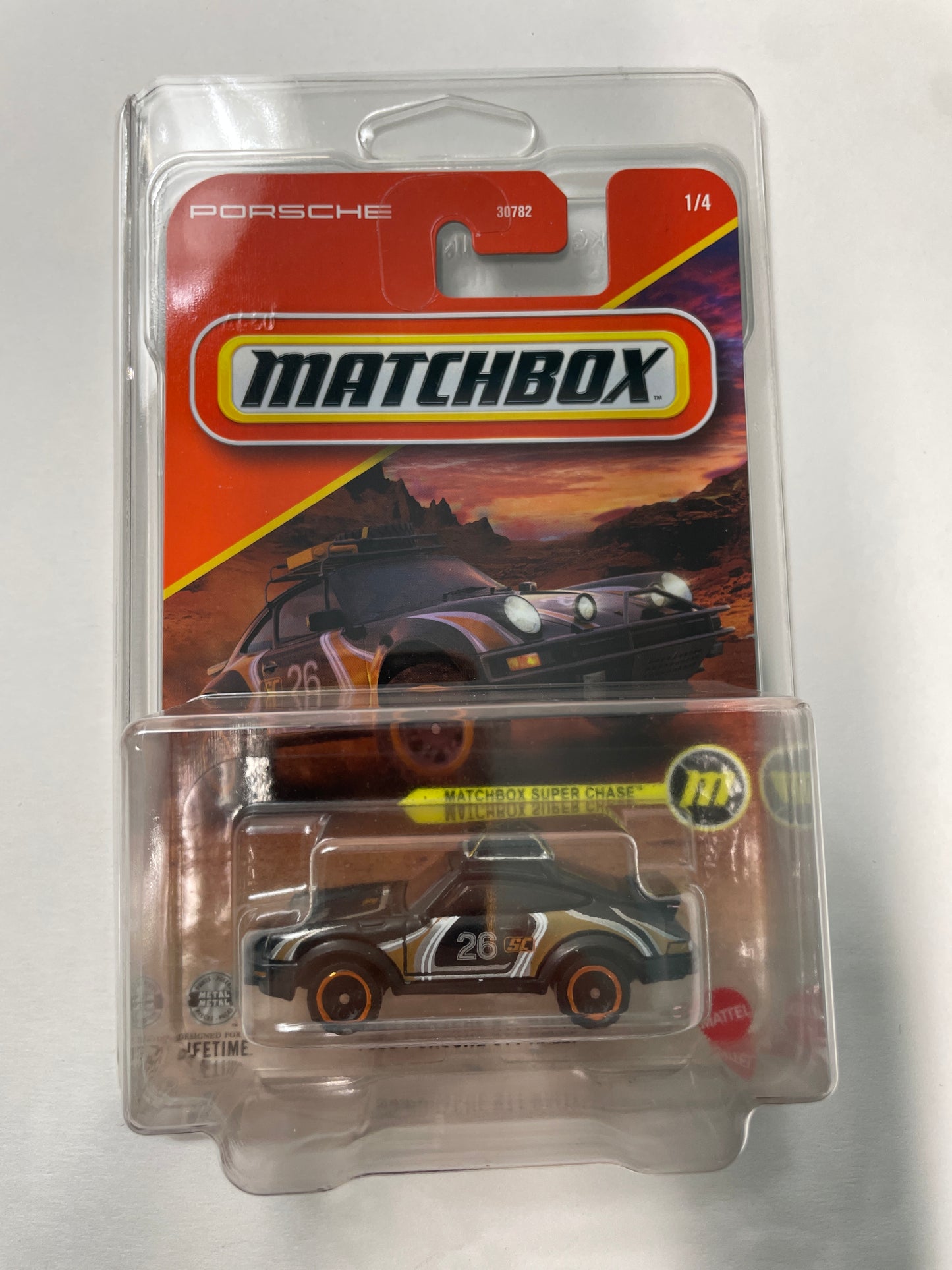 Matchbox 1/64 Super Chase 1985 Porsche 911 Rally Black #26