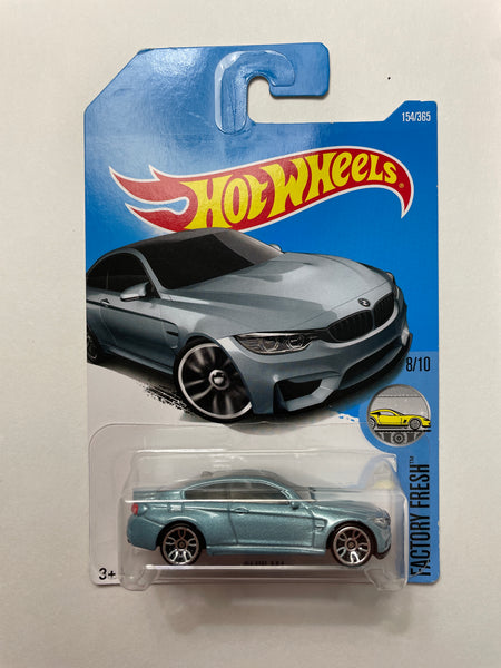 Hot Wheels 1/64 BMW M4 Blue - Damaged Card