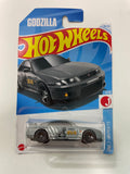 Hot Wheels 1/64 Godzilla Nissan Skyline GT-R (BCNR33) Grey - Damaged Card