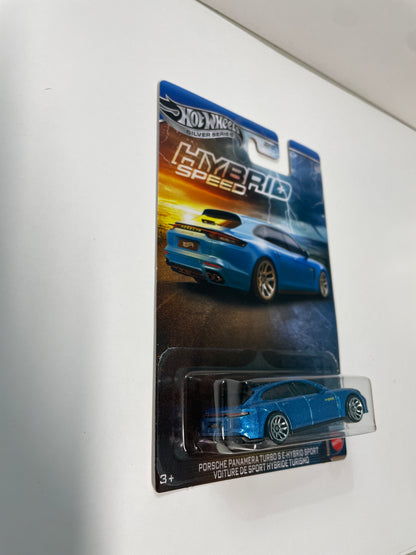 Hot Wheels 1/64 Silver Series Hybrid Speed Porsche Panamera Turbo S E-Hybrid Sport Voiture de Sport Hybride Turismo Blue - JCB79