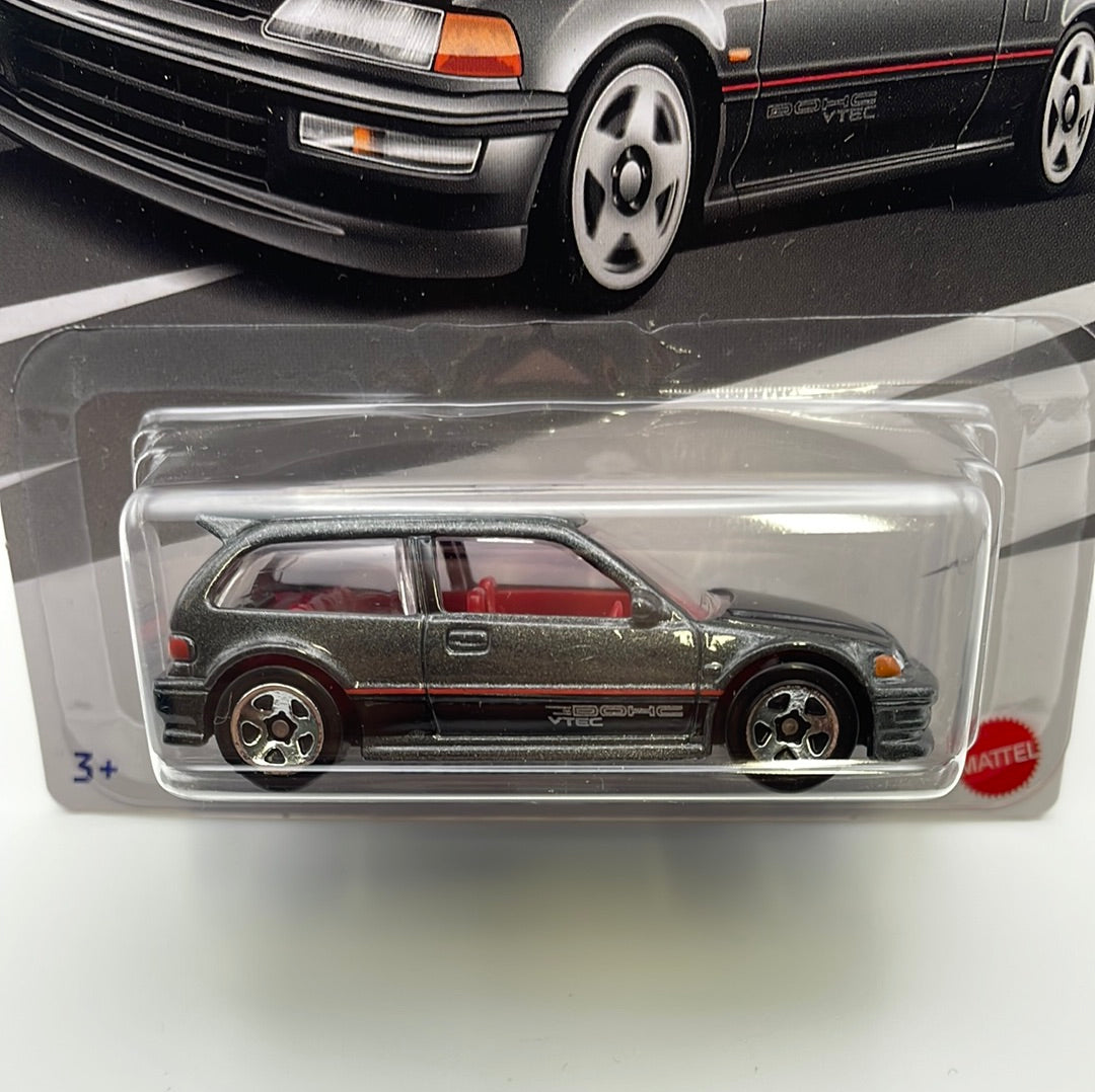 Hot Wheels 1/64 ‘90 Honda Civic EF Black & Grey - Damaged Box