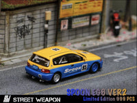 1/64 Street Weapon Honda Civic EG6 Spoon #95 Yellow & Blue