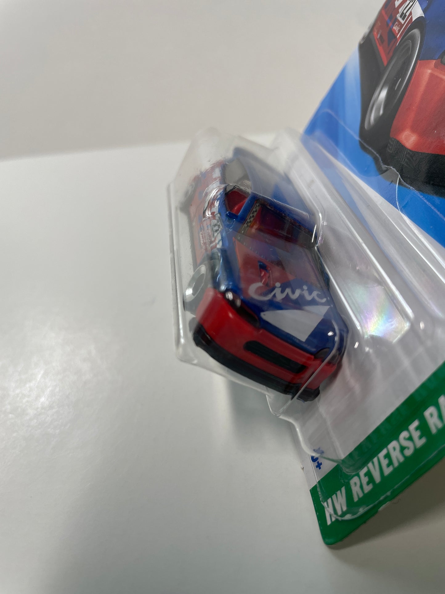 Hot Wheels 1/64 Honda Civic Custom Red & Blue