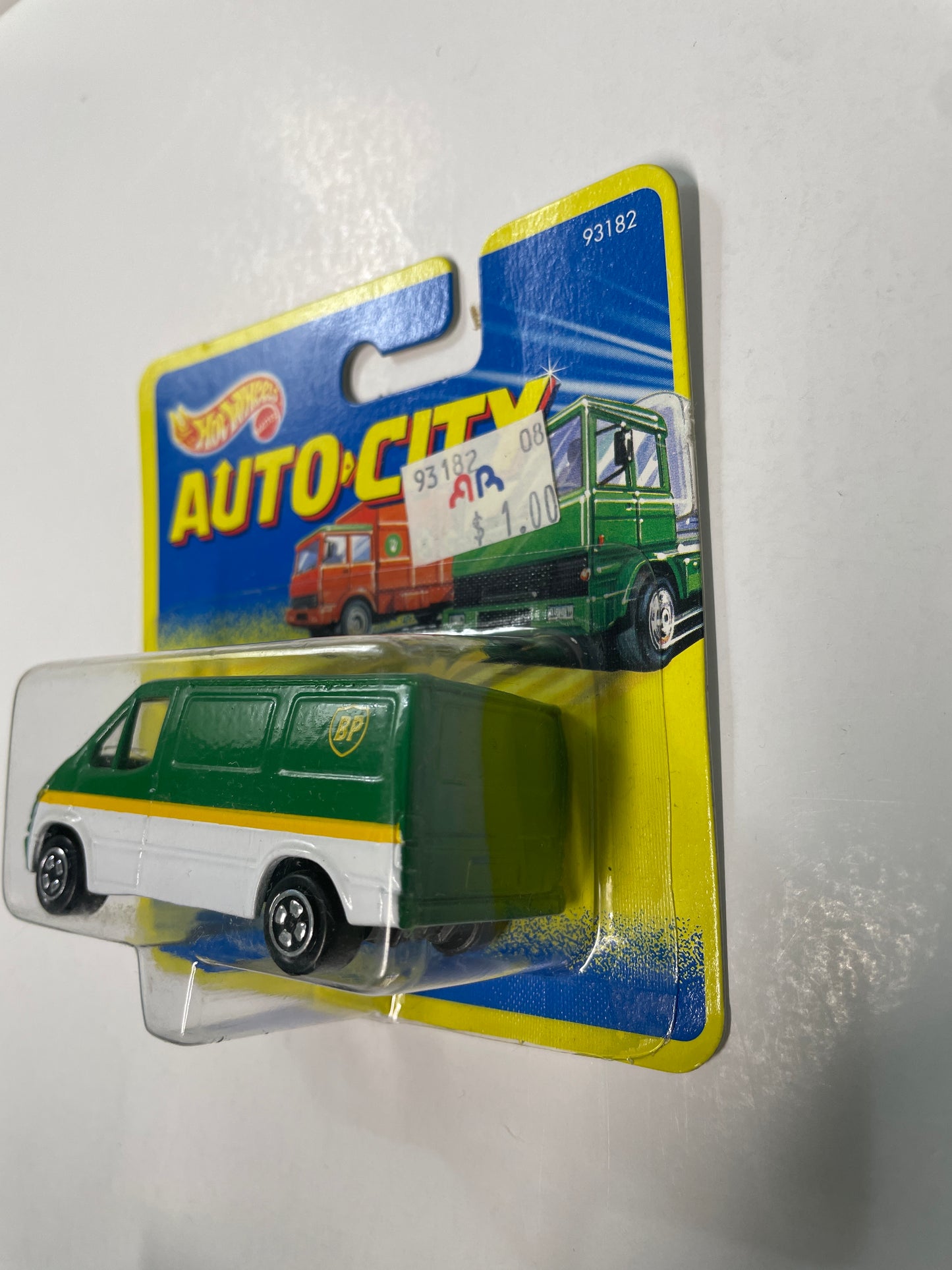 Hot Wheels 1/64 Auto City Ford BP Van Green - Damaged Box