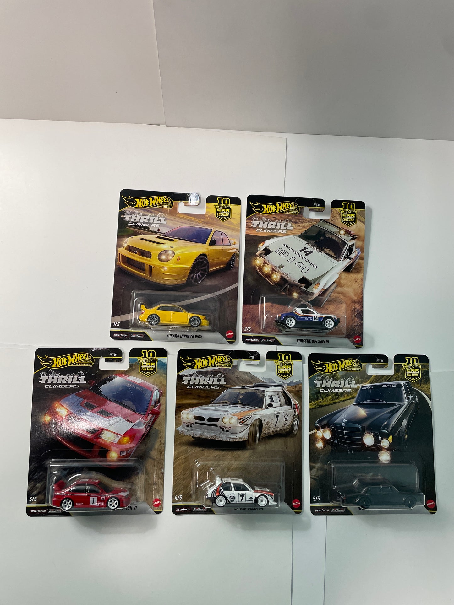 Hot Wheels 1/64 Car Culture Mix Q Thrill Climbers Set of 5 (FPY86-961Q)