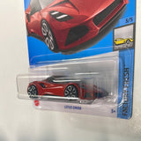 Hot Wheels 1/64 Lotus Emira Red - Damaged Card