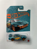 Hot Wheels 1/64 Pearl & Chrome Nissan Silvia (S14) Drift Teal & Gold - Damaged Card