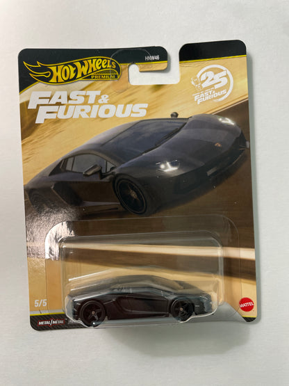 Hot Wheels 1/64 Fast & Furious Mix P Lamborghini Aventador Coupe Black - JHW77 - Damaged Box
