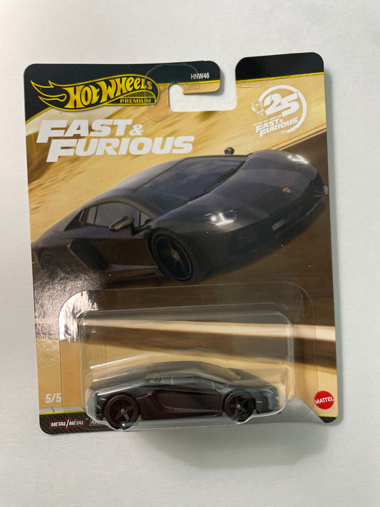 Hot Wheels 1/64 Fast & Furious Mix P Lamborghini Aventador Coupe Black - JHW77 - Damaged Box