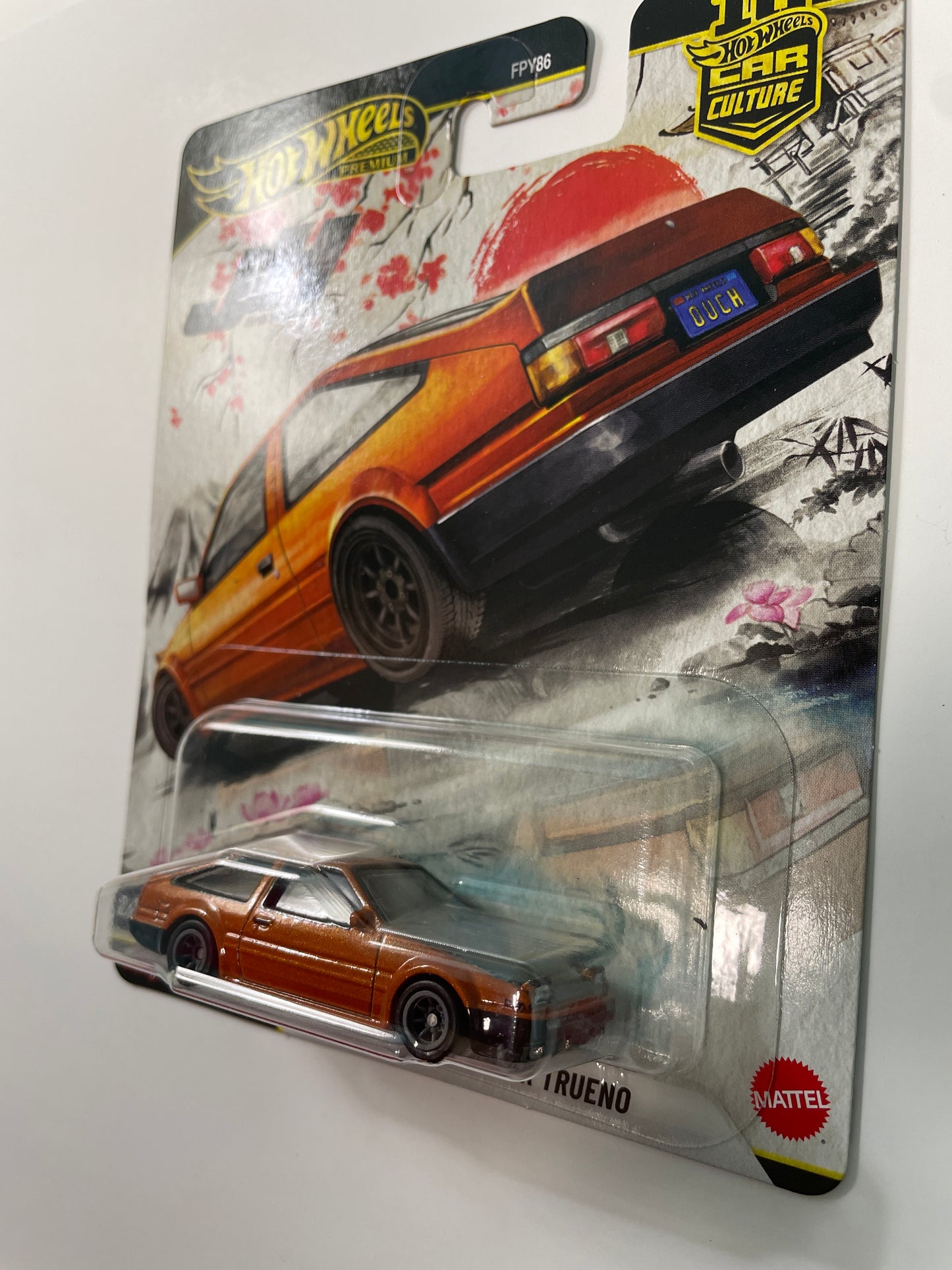Hot Wheels 1/64 Car Culture Japan Historics 5 Toyota AE86 Sprinter Trueno Orange - JKF10 - Damaged Box