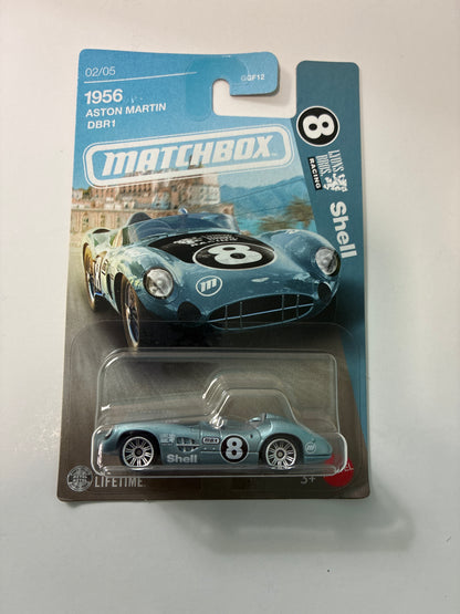 Matchbox 1/64 Super Cars Series 1956 Aston Martin DBR1 Blue - JJR51 - Damaged Box
